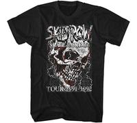 Skid Row Slave to The Grind Skull Chain T Shirt Graphic Top Printed Shirt Short Sleeve Mens Tee Black M