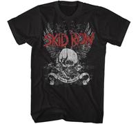 Skid Row T-Shirt Gone Wild Skull and Wings Men Tee Black M