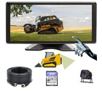 Skid Steer 1 Split Touchable Screen 128GB Large Audio 1080P Image 11 Inch Monitor Backup Camera Built-in DVR Video for RV Truck Trailer Rear Front Reversing View Wired System RV101