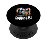 Skid Steer Loader "Digging it" Birthday Toddler PopSockets Adhesive PopGrip