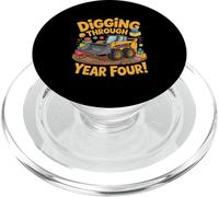 Skid Steer Loader "Digging Through Year Four" Toddler Gifts PopSockets PopGrip for MagSafe