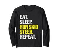 Skid Steer Operator Eat Sleep Routine Long Sleeve T-Shirt