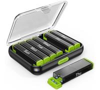 Skiennix Weekly Pill Organizer 2 Times a Day, Large Travel Pill Box 7 Day, Am Pm Twice Daily Pill Case with Rotatable Handle,Week Pill Holder Container for Vitamin Medicine Supplement Fish Oil,Green