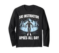 Skier Funny SKI Instructor Apres All Day Skiing Long Sleeve T-Shirt