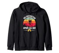 Skier Funny SKI INSTRUCTOR APRES ALL DAY Skiing Zip Hoodie