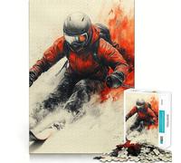 Skier in Motion Puzzles for Adults 1000 Pieces Strengthen Memory Stress Relief Smooth Edge Heartfelt Gift 38x26cm