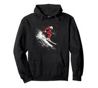 Skier Jumping Grunge Pullover Hoodie