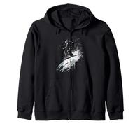 Skier Jumping Zip Hoodie