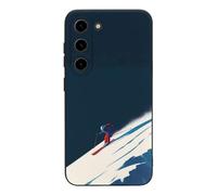Skier Skiing Down Phone Case Compatible with Galaxy S23/S23 Plus/S23 Ultra