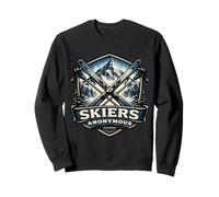 Skiers Anonymous Addicted To Ski Funny Skiing Lover Junkie Sweatshirt