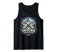 Skiers Anonymous Addicted to Ski Funny Skiing Lover Junkie Tank Top