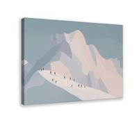 Skiers' Minimalism Canvas Poster Bedroom Decor Landscape Office Room Decor Gift 16x24inch(40x60cm)