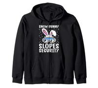 Skifahrer SNOW BUNNY PATROL ON THE SLOPES SECURITY Skiing Zip Hoodie