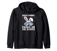 Skifahrer SNOW BUNNY PATROL ON THE SLOPES SECURITY Skiing Zip Hoodie