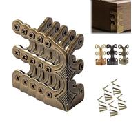 Skiffers Baseboard Corner Protector, Metal Baseboard Corner Protectors, 2025 New Skiffers Baseboard Corner Protectors, Vintage Metal Corner Protector for Decorative Protector Cover (Bronze)