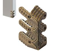 Skiffers Baseboard Corner Protectors, 5Pcs Solid Brass Skirting Board Corner Protectors, Antique Corner Protectors, Vintage Solid Brass Skirting Board Corner Protectors For Home, Living Room