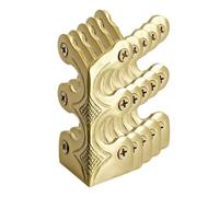 Skiffers Baseboard Corner Protectors, 5Pcs Solid Brass Skirting Board Corner Protectors, Antique Corner Protectors, Vintage Solid Brass Skirting Board Corner Protectors For Home, Living Room