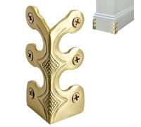 Skiffers Baseboard Corner Protectors - Metal Skiffers Antique Baseboard Cover, Skirting Board Corner Protectors | Vintage Decorative Protector Cover for Bedroom, For Living Rooms Office Iron Skirting