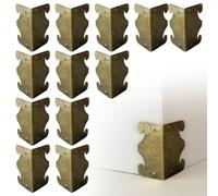 Skiffers Baseboard Corner Protectors, Skiffer Skirting Board Corner Protector, Solid Brass Skirting Board Corner Protectors, Vintage Metal Corner Protector Decorative Protector Cover (Bronze, 12PCS)