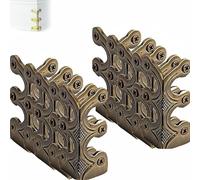 Skiffers Baseboard Corner Protectors,Skirting Board Protectors,Solid Brass Skirting Board Corner Protectors,Baseboard Corner Protectors,Vintage Solid Brass Skirting Board Protectors (Bronze, 10 pcs)