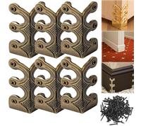 Skiffers Baseboard Corner Protectors, Solid Brass Skirting Board Corner Protectors, Brass Skiffers Corner Protectors, Gold Skiffers, Baseboard Skiffers Silver (6pcs,Bronze)