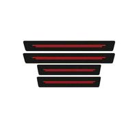 SKIHOT 4pcs Car Door Sill Protector for Mini Cooper, Car Scuff Plate Guard Entry Threshold Cover Door Sill Guard Protector Threshold Trim Sticker Waterproof,B-Black+Red