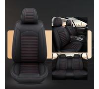 SKIHOT Car Seat Cover Set for V-W T-CROSS 2019-2024, Black+Red, Breathable, Side Airbag Compatible, Car Interior Accessories