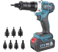 SKIHOT Cordless Rivet Nut Gun,Heavy Duty Electric Automatic Rivet Nut Guns,Electric Rivet Gun,Electric Rivet Nut Gun Set,Automatic Riveter Portable,For M3 M4 M5 M6 M8 M10 M12 Nuts 5200mAh