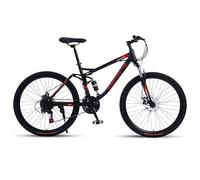 SKIHOT Mountain Bike, 26-Inch Wheels, 24 Speed bike MTB with Disc Brakes, Full Suspension For Men And Women Over The Age Of 16,26"-Spoked-Wheel