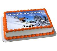 SKIING A4 PREMIUM Edible RICE WAFER Cake TopperD D1 SKI SKIER