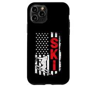 Skiing American Flag Patriotic Skier Jump Freestyle Winter Case for iPhone 11 Pro