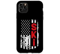 Skiing American Flag Patriotic Skier Jump Freestyle Winter Case for iPhone 11 Pro Max