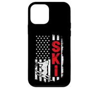 Skiing American Flag Patriotic Skier Jump Freestyle Winter Case for iPhone 12 mini