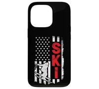 Skiing American Flag Patriotic Skier Jump Freestyle Winter Case for iPhone 13 Pro
