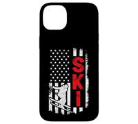 Skiing American Flag Patriotic Skier Jump Freestyle Winter Case for iPhone 14 Plus