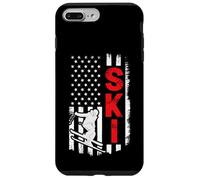 Skiing American Flag Patriotic Skier Jump Freestyle Winter Case for iPhone 7 Plus/8 Plus