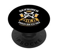 Skiing and beer that's why I'm here Après Ski PopSockets Adhesive PopGrip
