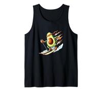 Skiing Avocado Ninja Speed Snow Mountain Humor Tank Top