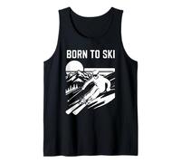 Skiing Born to Ski Design Skier Tank Top