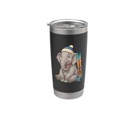 Skiing Elephant Winter Adventure Stainless Steel Insulated Tumbler