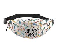 Skiing Gift Winter Sports Lover Gift Skiing Team Present Snow Skier Fanny Pack Outdoor Sport Waist Bag (Ski WB EU)