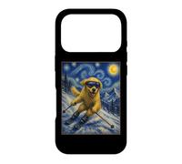 Skiing Golden Retriever Art Skiier Dog on Ski Hill Case for iPhone 17 Pro