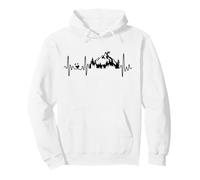 Skiing Heartbeat For Mountain Ski Sport In The Alps Skier Pullover Hoodie