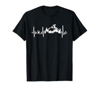 Skiing Heartbeat for Mountain Ski Sport in The Alps - Skier T-Shirt