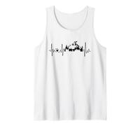 Skiing Heartbeat for Mountain Ski Sport in The Alps Skier Tank Top