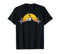 Skiing Heartbeat Ski Gift For Skiers T-Shirt