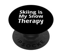 Skiing is My Snow Therapy PopSockets Adhesive PopGrip