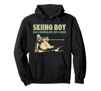 Skiing Kids SKIING BOY Cool Skier Boys Pullover Hoodie