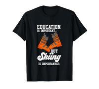 Skiing Lover Design for Snow Skier - Skiing is Importanter Value Graphic T-Shirt, Men, Black, M