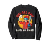 Skiing SKI ALL DAY PARTY ALL NIGHT Apres-Ski Teacher Sweatshirt